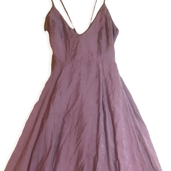 CHARLOTTE RUSSE Satin Handkerchief Hem Maxi Dress sz Medium‎ Small Purple party - Picture 4 of 7